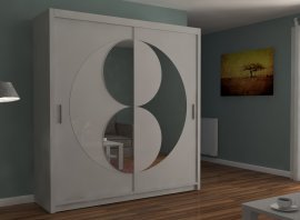 Garderobna omara z drsnimi vrati Rio 200 - siva