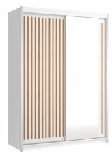 Garderobna omara z drsnimi vrati Royal 150 - bela/votan