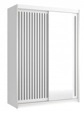 Garderobna omara z drsnimi vrati Royal 150 - bela/siva