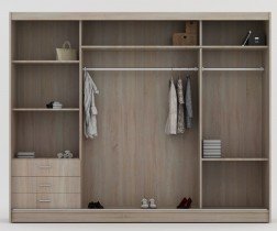 Arkos meble - Garderobna omara z drsnimi vrati Rumba 250 - črna
