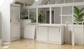 Komplet za spalnico Slim - bel
