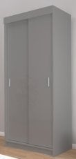 Garderobna omara z drsnimi vrati Slim - siva
