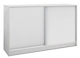 Komoda Mini z drsnimi vrati - bela