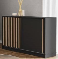 Komoda Royal - črna/votan hrast