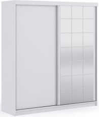 Garderobna omara Collin 200 cm - bela