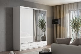 Garderobna omara Lopez 200 cm - bela