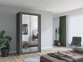 Garderobna omara Lux 120 cm - siva