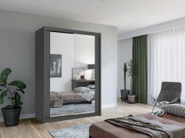 Garderobna omara Lux 150 cm - siva