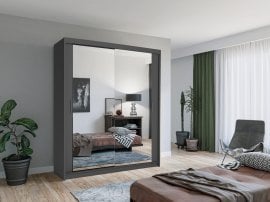 Garderobna omara Lux 180 cm - siva