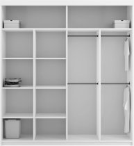 Arkos meble - Garderobna omara Lux 203 cm - siva
