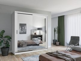 Garderobna omara Lux 203 cm - bela