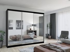 Garderobna omara Lux 250 cm - črna