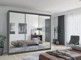 Garderobna omara Lux 250 cm - siva