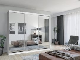 Garderobna omara Lux 250 cm - bela