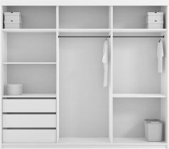 Arkos meble - Garderobna omara Lux 250 cm - bela