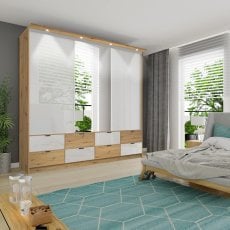 Garderobna omara Malaga LED - 250 cm