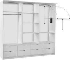 Arkos meble - Garderobna omara Malaga LED - 250 cm