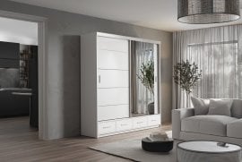 Garderobna omara Mavilla 200 cm - bela