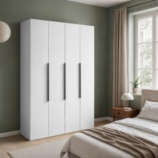 Garderobna omara Nicea 160 cm - bela