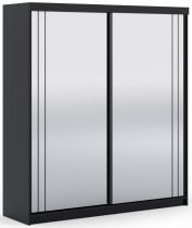 Arkos meble - Garderobna omara Smart 200 cm - črna