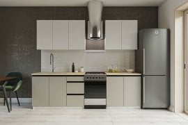 Kuhinjski sestav Alfa 200 cm - nimfea alba/stone grey