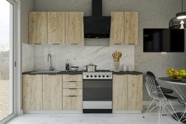 Kuhinjski sestav Сraft 180 cm - stone grey