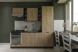 Kuhinjski sestav Сraft 220 cm - graphite grey