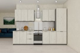 Kuhinjski sestav Сraft 260 cm - stone grey