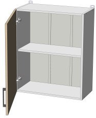 Zgornji modul Modest - W-60/72/1 - korpus sonoma hrast