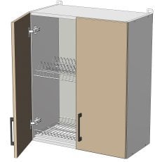 Zgornji modul z odcejalnikom Modest - WD-70/72 - korpus sonoma hrast