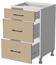 Spodnji modul Modest - LD-(1+2)50/82 - korpus milky hrast