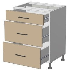 Spodnji modul Modest - LD-(1+2)60/82 - korpus stone grey