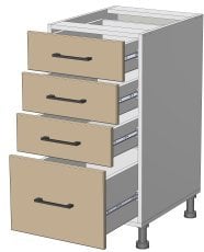 Spodnji modul Modest - LD-(3+1)40/82 - korpus stone grey