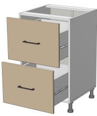 Spodnji modul Modest - LD-(1+1)50/82 - korpus bel unicolor