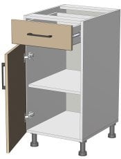 Spodnji modul Modest - LDD-(1+1)40/82 - korpus milky hrast