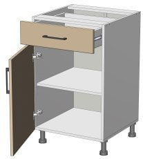 Spodnji modul Modest - LDD-(1+1)50/82 - korpus bel unicolor