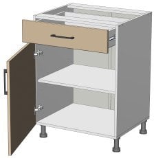 Spodnji modul Modest - LDD-(1+1)60/82 - korpus stone grey