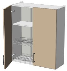 Zgornji modul z odcejalnikom Modest - WD-80/92 - korpus milky hrast