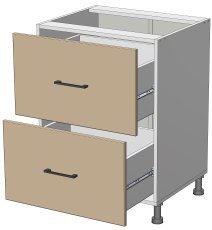 Spodnji modul Modest - LD-(1+1)60/82 - korpus graphite grey