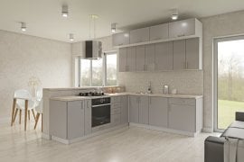 Kuhinjski sestav Modest - korpus milky hrast