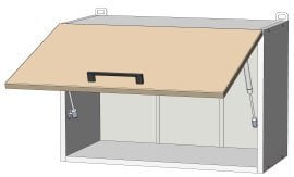 Zgornji modul Sunrise Premier - W-60/40 - korpus milky hrast