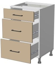 Spodnji modul Sunrise Premier - LD-(1+2)50/82 - korpus graphite grey