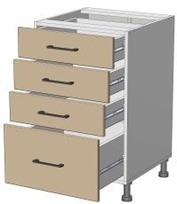 Spodnji modul Sunrise Premier - LD-(3+1)50/82 - korpus graphite grey