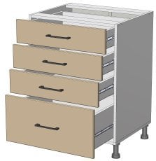 Spodnji modul Sunrise Premier - LD-(3+1)60/82 - korpus sonoma hrast