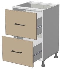 Spodnji modul Sunrise Premier - LD-(1+1)50/82 - korpus stone grey