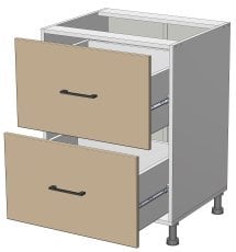 Spodnji modul Sunrise Premier - LD-(1+1)60/82 - korpus stone grey