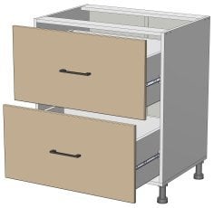 Spodnji modul Sunrise Premier - LD-(1+1)70/82 - korpus graphite grey