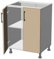 Spodnji modul Sunrise Premier - L-60/82 - korpus milky hrast