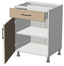 Spodnji modul Sunrise Premier - LDD-(1+1)60/82 - korpus sonoma hrast
