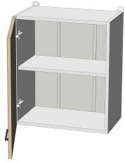 Zgornji modul Sunrise Premier - W-50/57 - korpus milky hrast